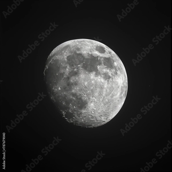 Obraz moon black background overlay