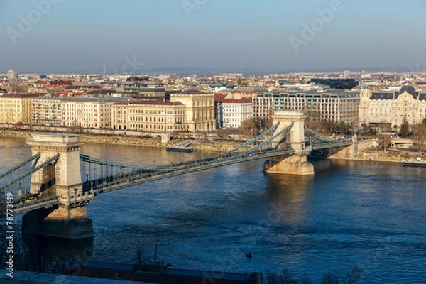 Obraz The famous chain bridge in Budapest, Hungary