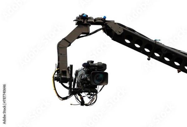 Fototapeta Camera on crane shooting during live event.