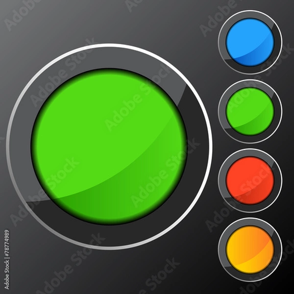 Fototapeta Round Frame Button Set