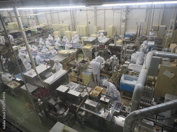 Fototapeta 山梨県笛吹市石和温泉の桔梗信玄餅工場