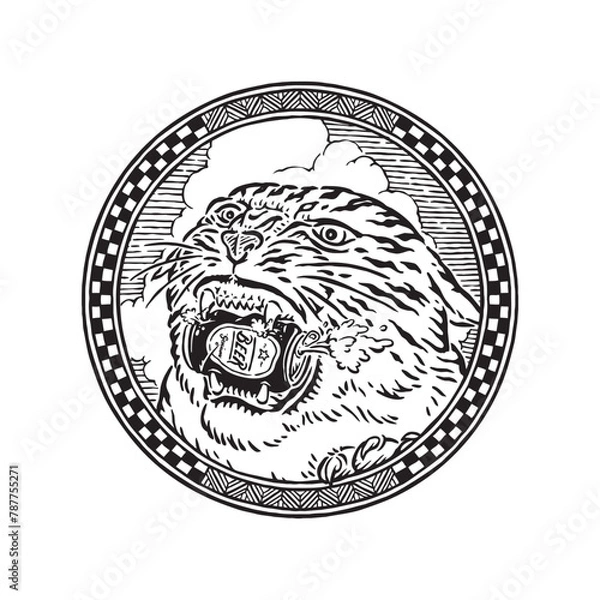 Obraz hand draw tiger beer