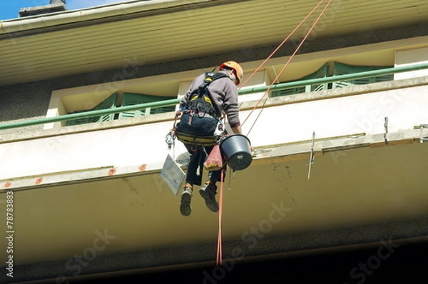 Fototapeta chantier-travaux acrobatiques