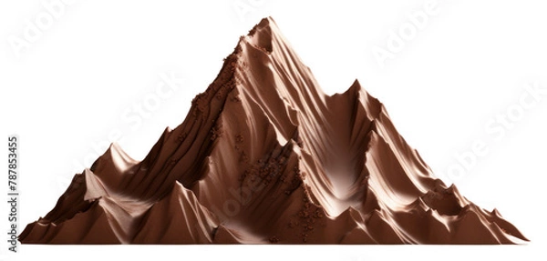 Fototapeta PNG Mountain chocolate nature white background. AI generated Image by rawpixel.