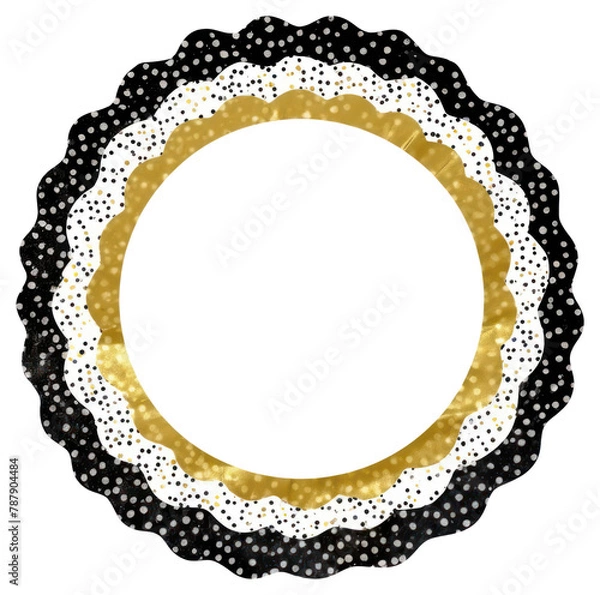 Fototapeta PNG  Wave in circle shape ripped paper white background dishware jewelry