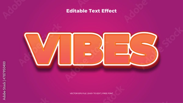 Obraz vibes Editable Text Effect