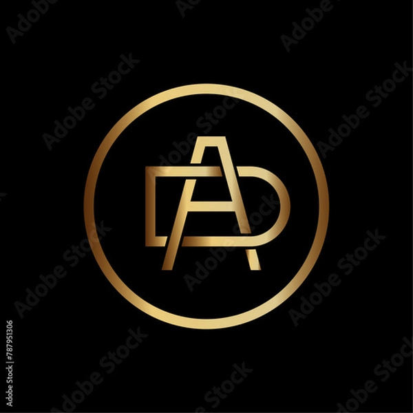 Obraz Minimalist Luxury Initials DA Logo