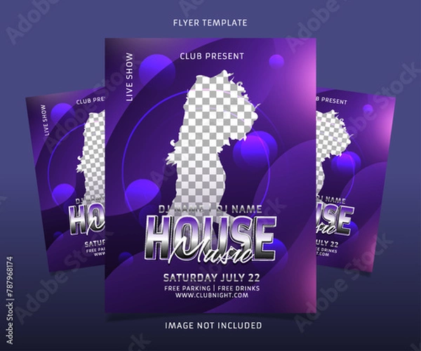 Obraz House music flyer template