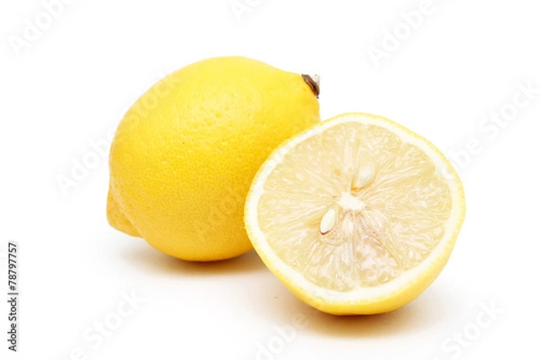 Obraz Lemon fruit with sliced lemon