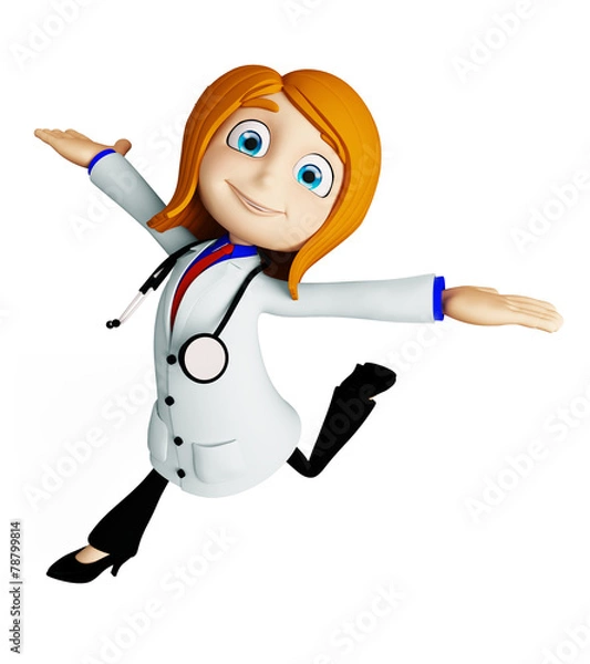 Obraz Doctor with running pose