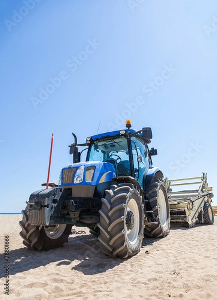 Fototapeta Tractor on the beach