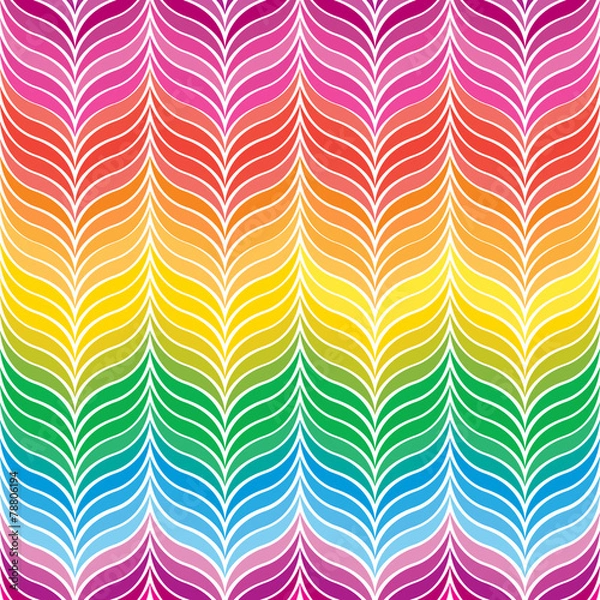 Obraz Seamless rainbow leaf pattern. Texture Background.