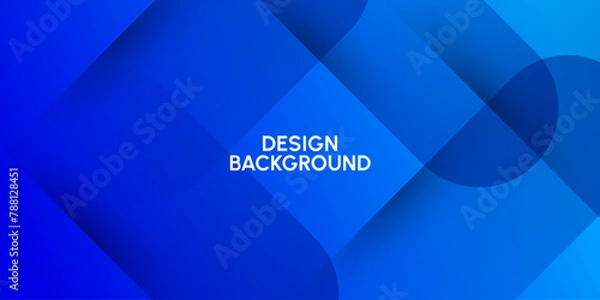 Fototapeta Dynamic fluid blue geometric with colorful gradient background