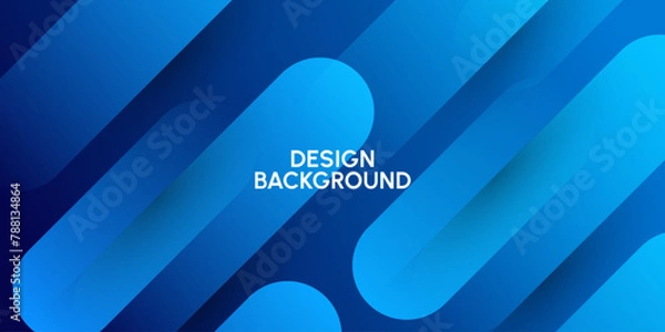 Fototapeta Dynamic fluid blue geometric with colorful gradient background