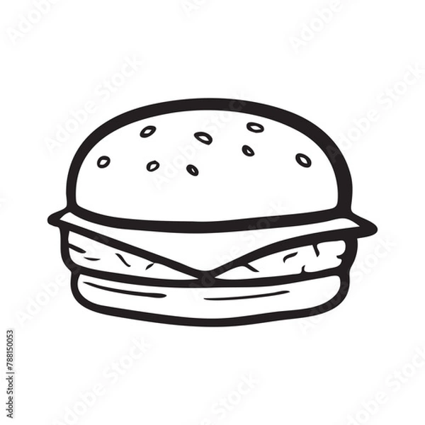 Obraz Hamburger handdrawn