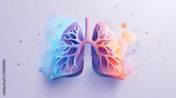 Fototapeta World Asthma Day. Awareness Day.  lung icon. Annual health prevention day concept for banner, poster, card and background design. Asthma day creative poster, banner design.