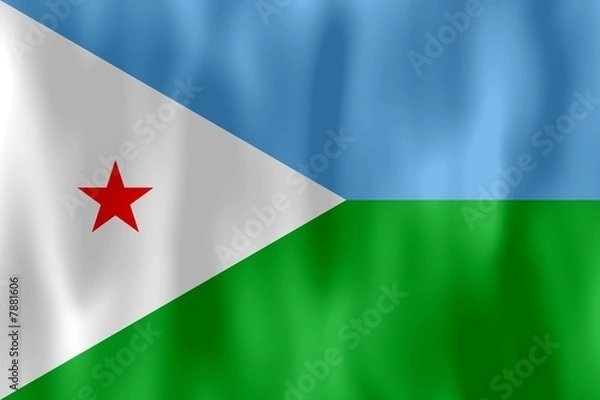 Obraz drapeau djibouti flag