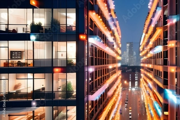 Obraz building at night