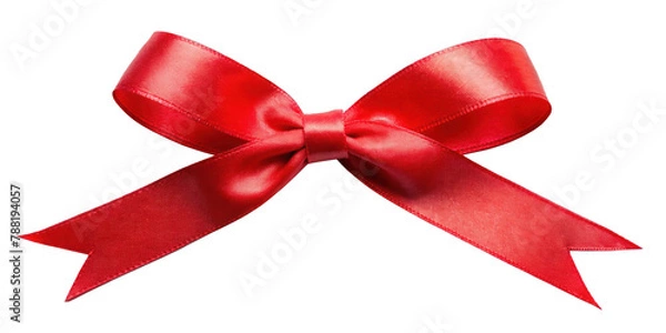Obraz red bow isolated on white