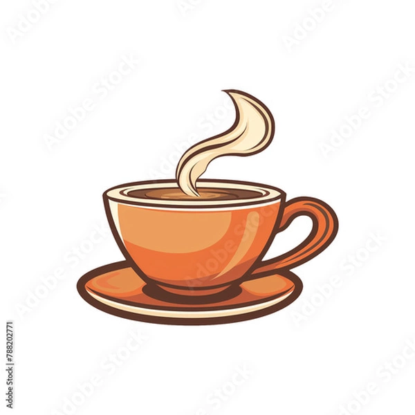 Obraz Hot coffee cartoon