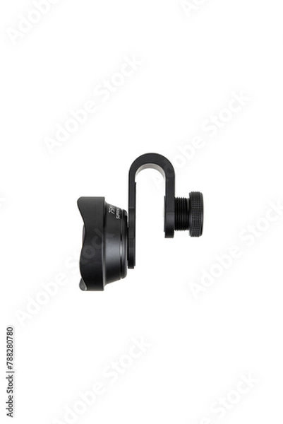 Fototapeta Macro lens for smartphone. Isolate on a white back