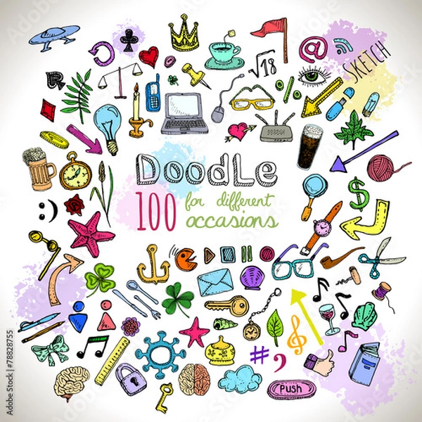 Obraz Doodle Icons set