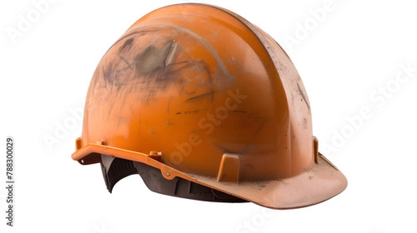 Fototapeta Engineer's Hardhat Isolated on White Background: PNG File for Construction Designs, Hand Edited Generative AI