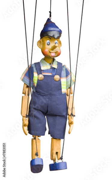 Obraz isolated wooden puppet