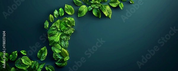 Obraz abstract carbon footprint background