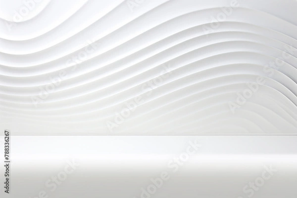 Fototapeta Abstract white interior background. 3d rendering, 3d illustration.