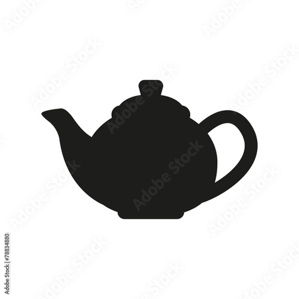 Fototapeta The teapot icon. Tea symbol. Flat