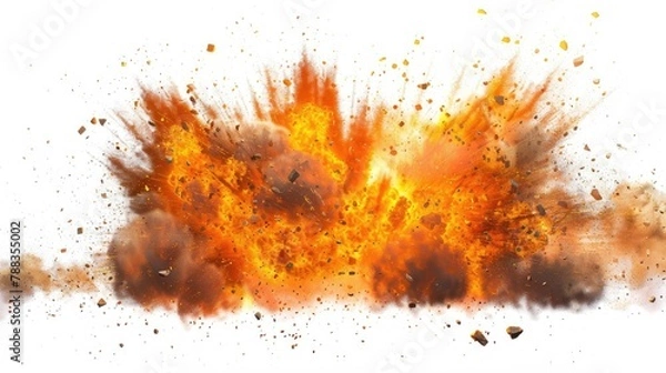 Fototapeta Catastrophic Explosion Unleashing Chaos and Destruction