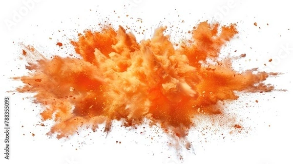 Fototapeta Vivid Abstract Explosion of Orange and Yellow Paint