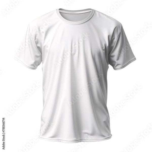 Fototapeta white T-shirt mockup_hyperrealistic_hyper detailed_isolated on transparent background