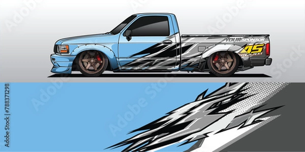 Obraz Stand Out on the Road with Unique Car Wrap Designs in Vector