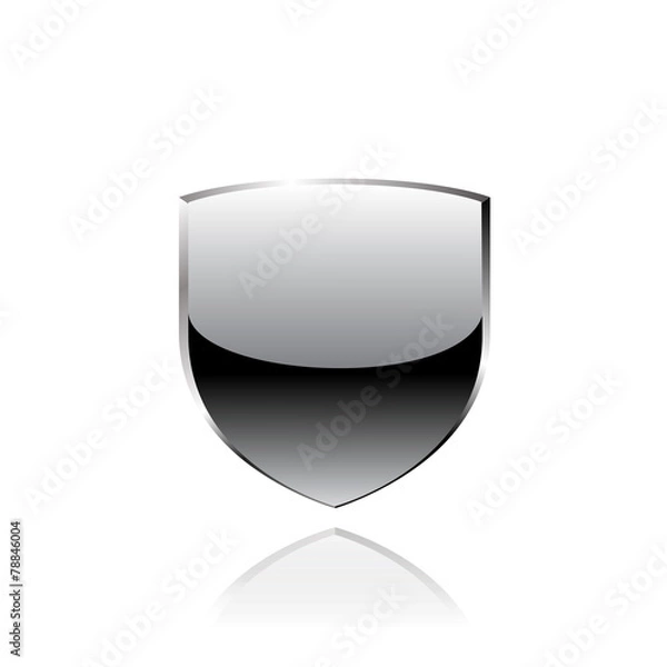 Fototapeta Steel shield. Vector