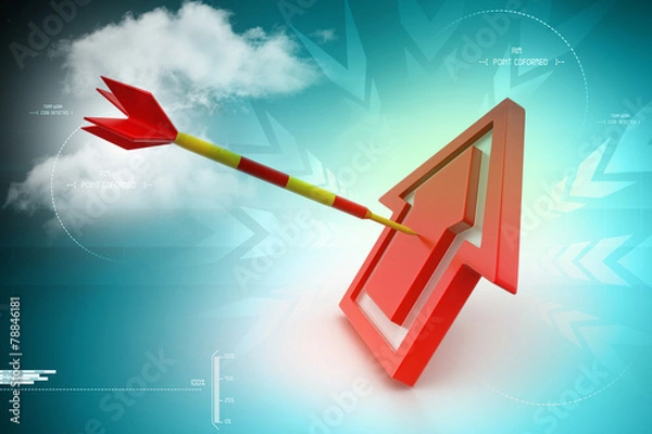 Obraz target arrow hit the home