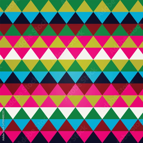 Fototapeta Seamless patterns collection. Vector Set of bright colorful backgrounds with modern minimal design. Cute abstract geometrical textures. Simple pattern design for babies, kids, decor