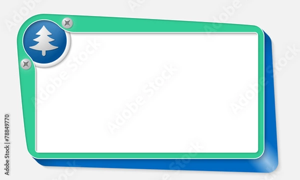 Fototapeta green vector box with screws and tree symbol