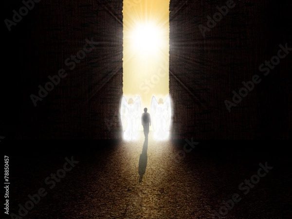 Obraz Soul standing at the entrance to paradise