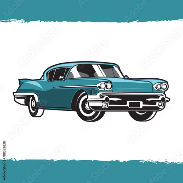 Obraz Fully editable classic car vector
