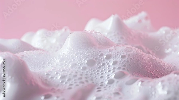 Fototapeta Close up of a white flower on a pink background, suitable for various design projects