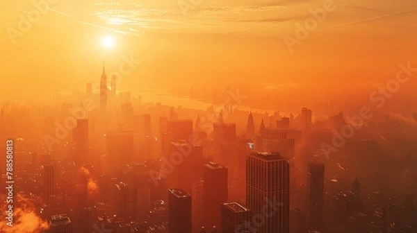 Obraz Explore the role of urban heat islands in exacerbating the effects of hot weather in cities and densely populated areas