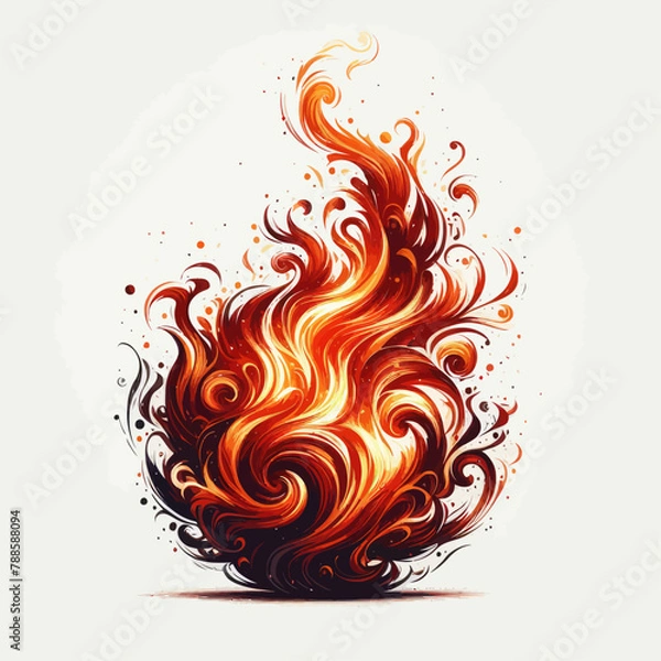 Fototapeta the fire vector 