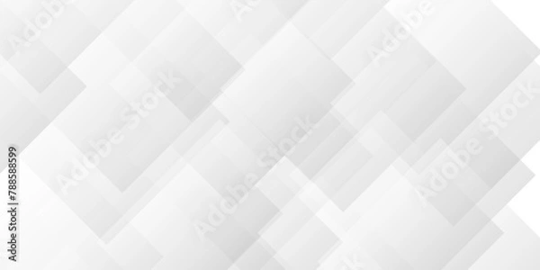 Fototapeta White paper texture. Abstract minimal geometric white and gray light background design. white transparent material in triangle diamond and squares shapes in random geometric pattern.