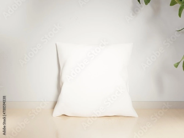 Fototapeta Square pillow mockup, 3d render