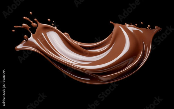 Obraz Luxurious Dark Chocolate Swirl