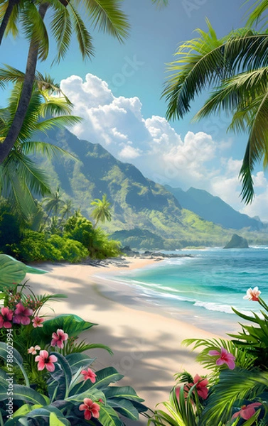 Obraz Tropical Paradise Beach Scenery