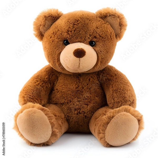 Obraz Plush Teddy Bear on White Background