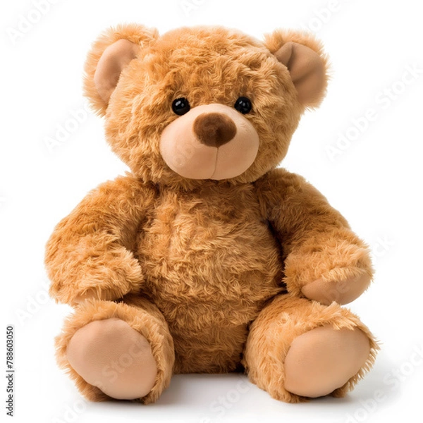 Obraz Plush Teddy Bear on White Background